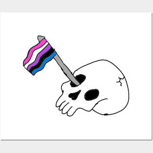 Gender Fluid Skelly Posters and Art